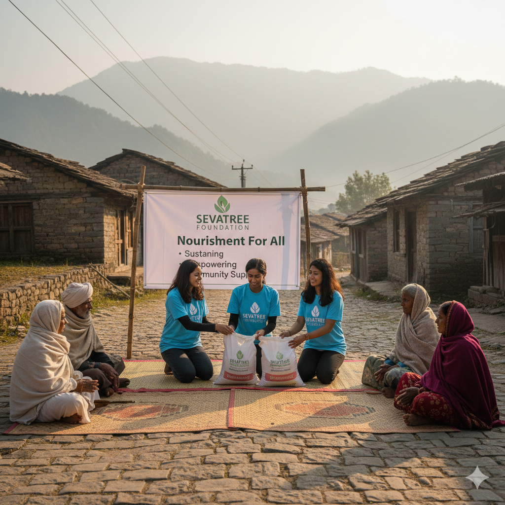 Helping poor families in India